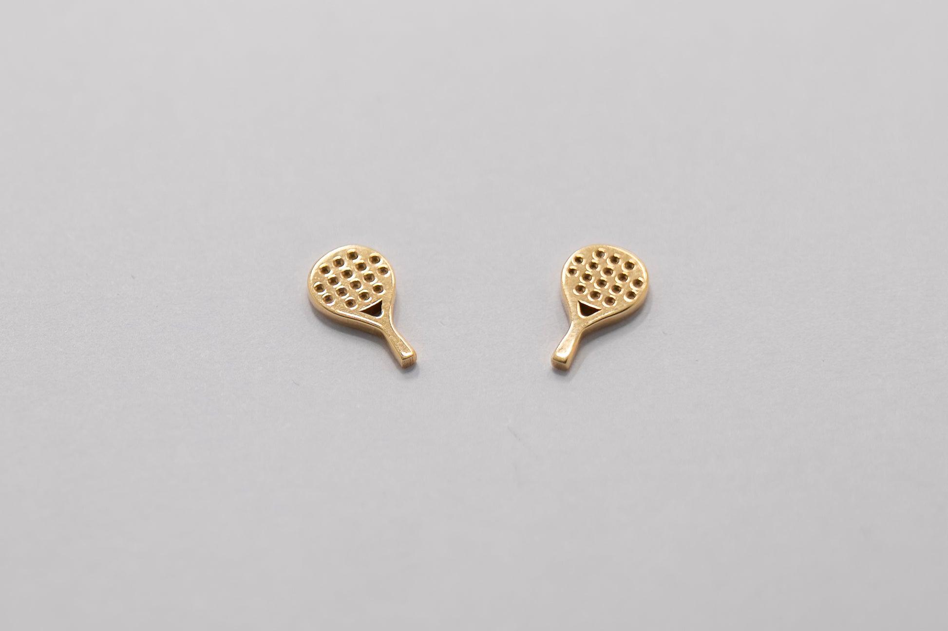 orecchini racchetta padel oro giallo 18 kt