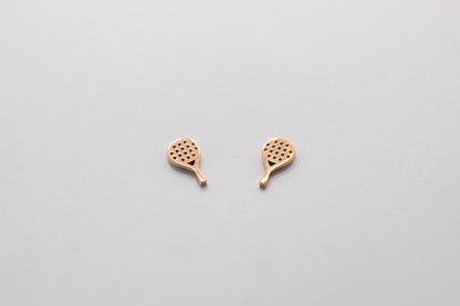 orecchini racchetta padel oro rosa 18 kt