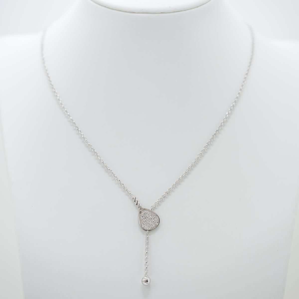 Collana Saliscendi Racchetta Padel in Argento 925