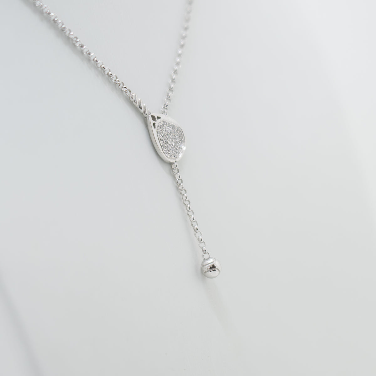 Collana Saliscendi Racchetta Padel in Argento 925