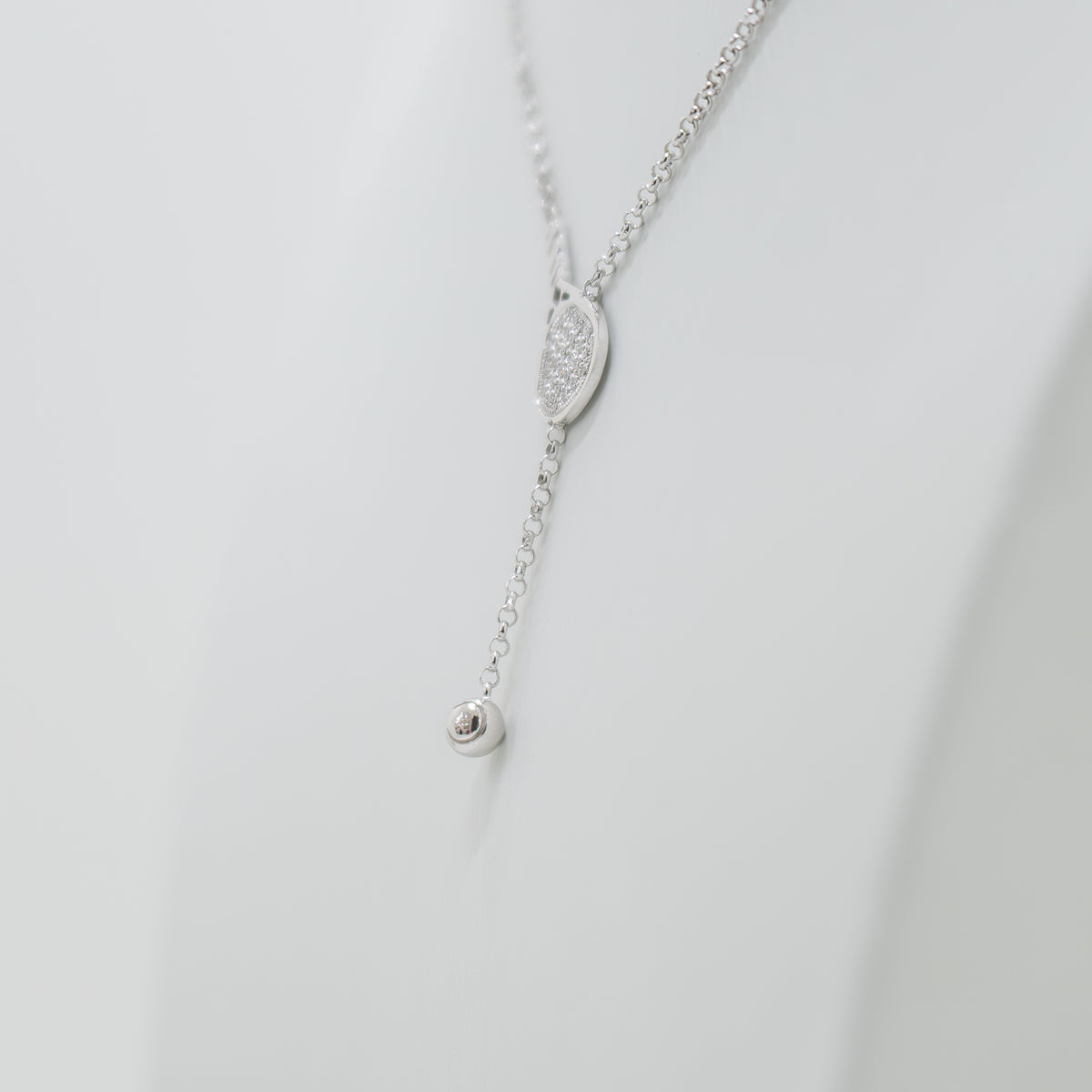 Collana Saliscendi Racchetta Padel in Argento 925
