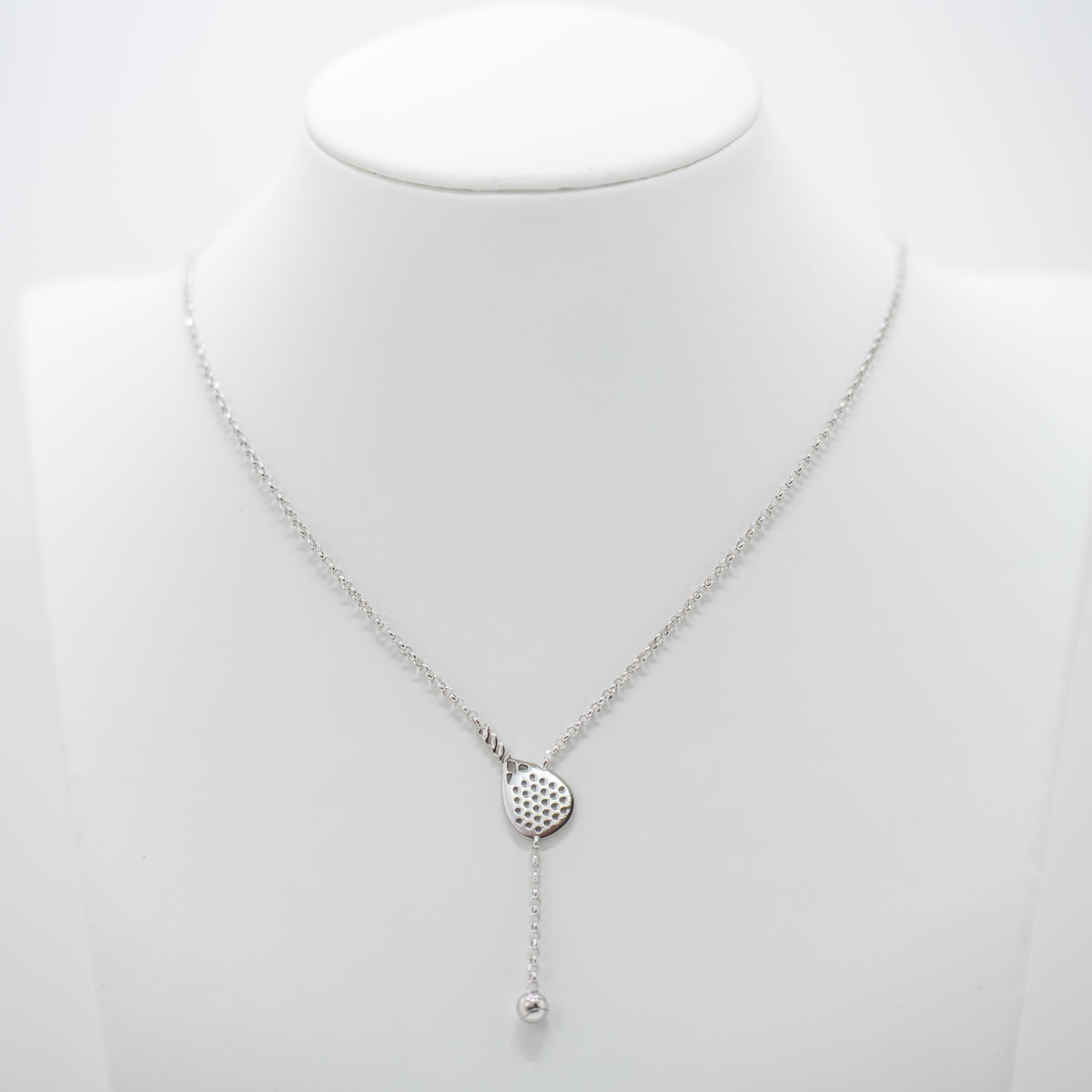 Collana Saliscendi Racchetta Padel in Argento 925