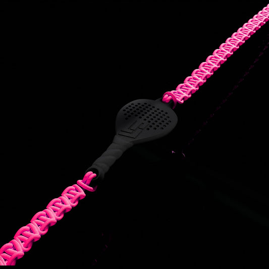 BRACCIALE PADEL CORDINO MAGENTA FLUO RACCHETTA IN RESINA